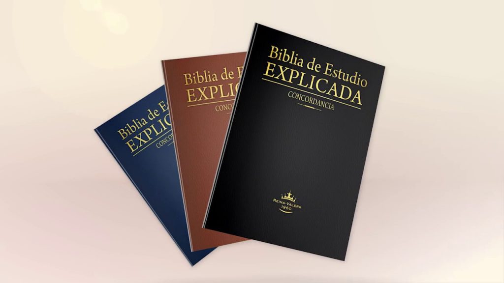 BIBLIA DE ESTUDIO EXPLICADA CONCORDANCIA / RVR 1960 / PIEL NEGRA CANTO ...